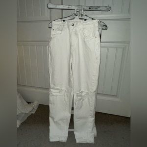 White Zara straight leg jeans